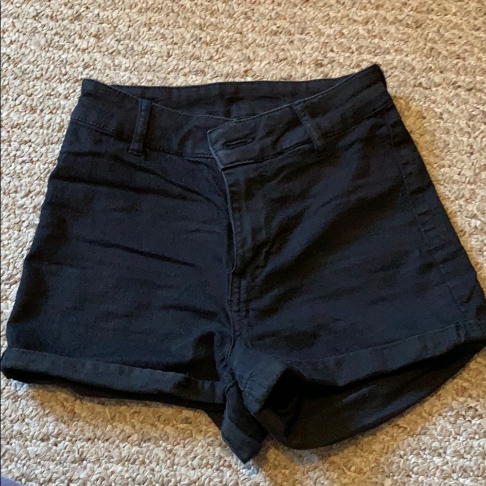 Black Jean Shorts